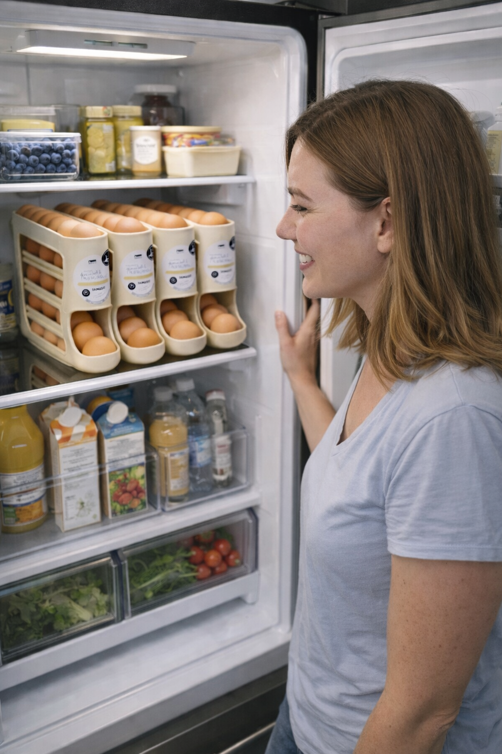 Dispensador de Huevos 4 Niveles ✅ Ahorra Espacio y Mantén tu Refrigerador Ordenado ✅ Oferta Hoy