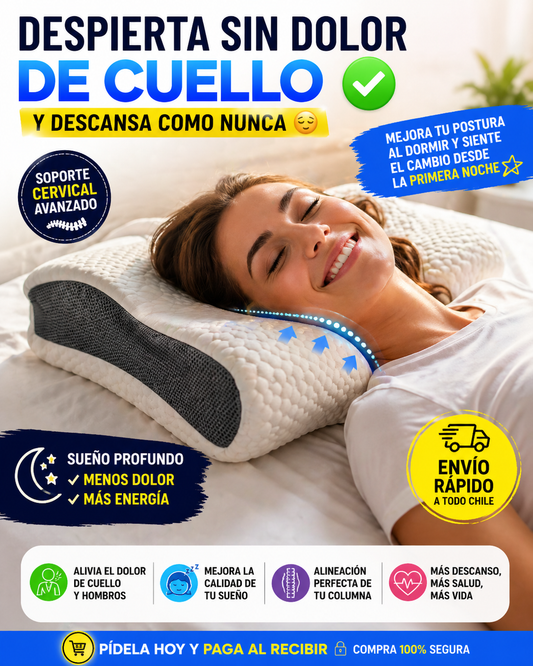 Duerme mejor desde hoy 😴 Corrige tu postura cervical 🧠 Levántate renovado cada mañana ✨